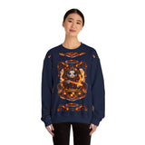 Fiery Sagittarius Ram Skull sweatshirt | Astrology Zodiac Crewneck