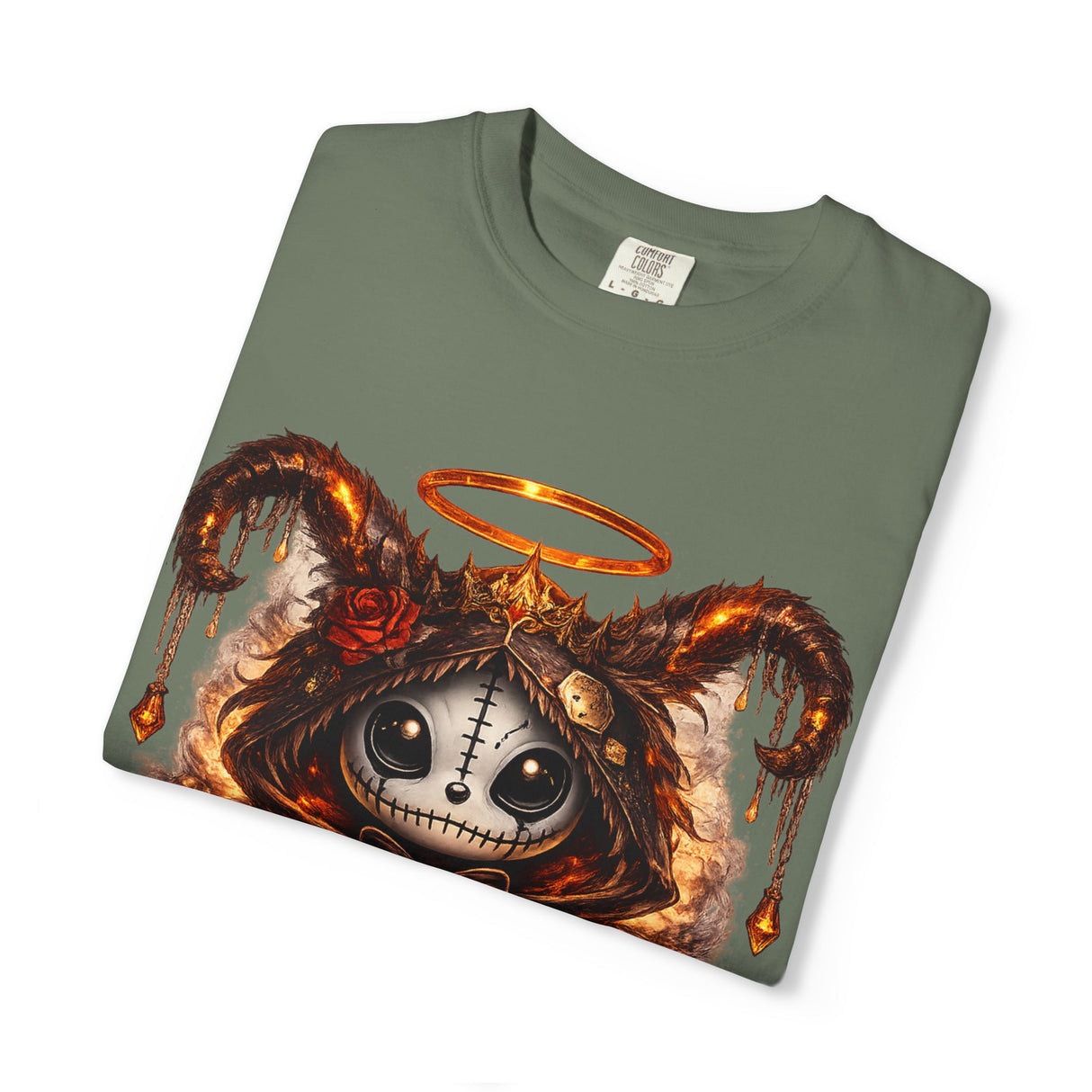 Leo Zodiac Demon Doll T-Shirt | Astrological Sagittarius Skull Illustration