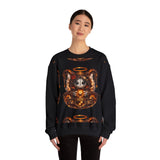 Leo Zodiac Skeleton Jester Crewneck Sweatshirt | Astrological Scorpio Style