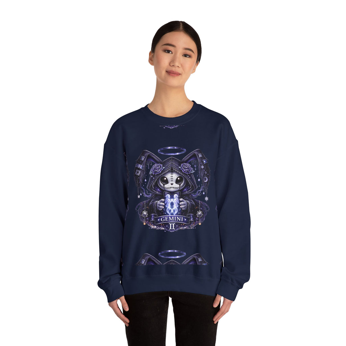 Gemini Skull Angel sweatshirt | Zodiac Twins Crewneck