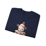 Vintage Rag Doll Clown Sweatshirt | Cute Sitting Clown Illustration