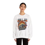 Hell on Wheels car graphic Sweatshirt | retro muscle car, flaming gates, vintage racing
