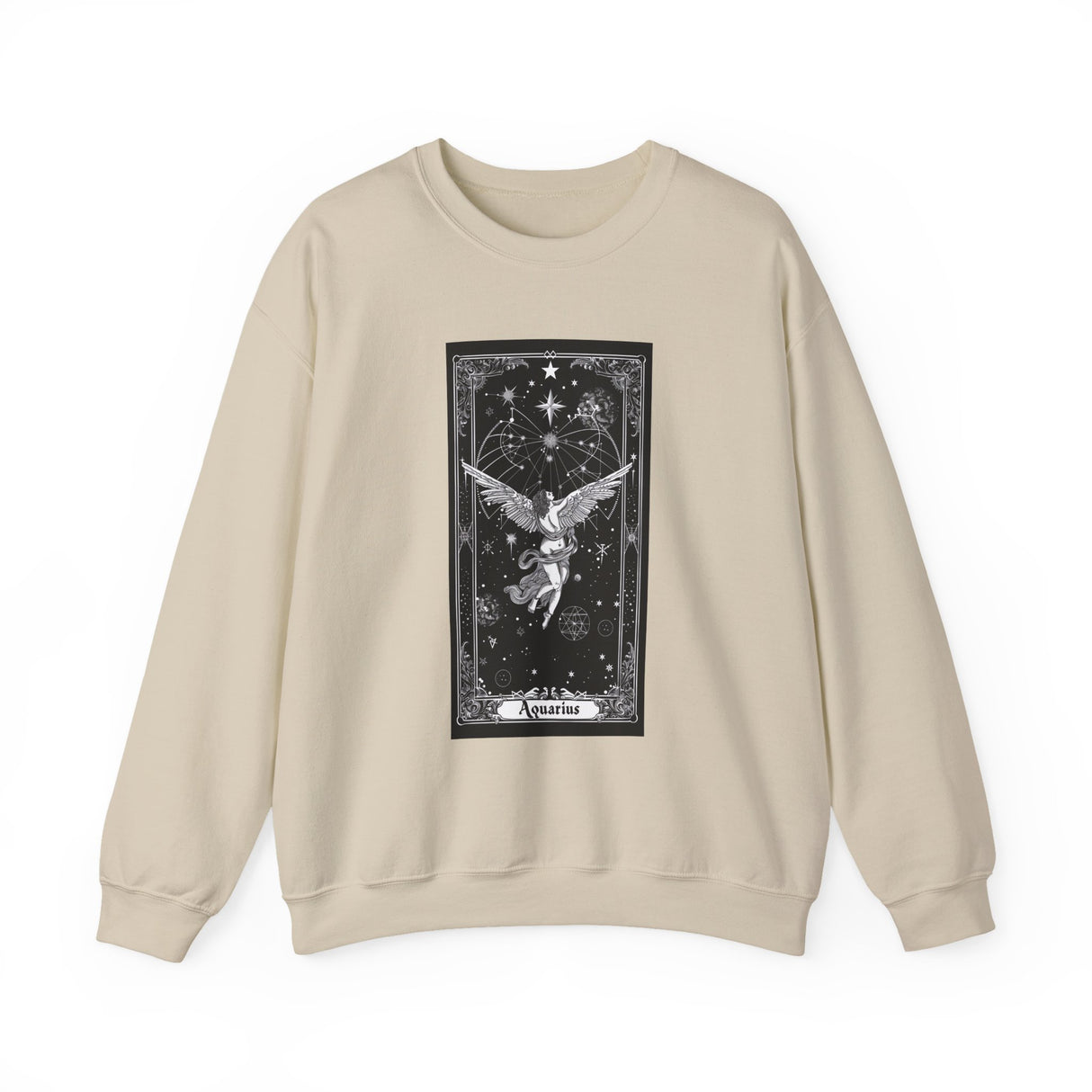 Tarot Angel Illustration Sweatshirt | Mystic Celestial Graphic Crewneck