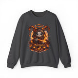 Fiery Sagittarius Ram Skull sweatshirt | Astrology Zodiac Crewneck