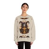 Libra Zodiac Sign | Cute Demon Bunny with Zodiac Symbols Sweatshirt | Astrology Pagan Goth