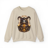 Libra Zodiac Sign | Cute Demon Bunny with Zodiac Symbols Sweatshirt | Astrology Pagan Goth