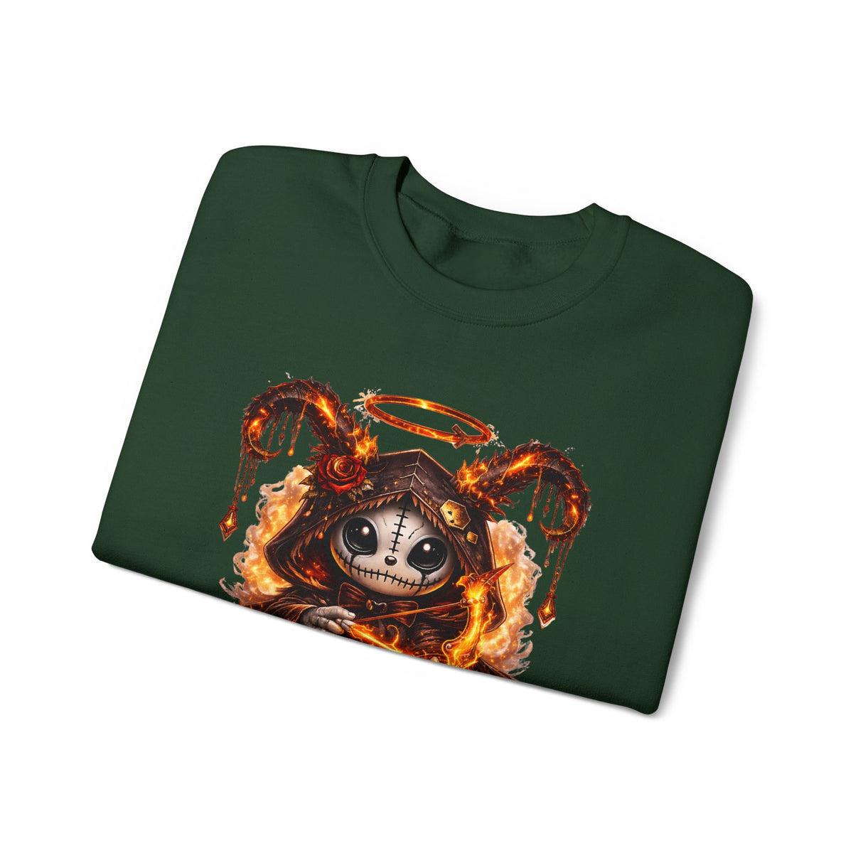 Fiery Sagittarius Ram Skull sweatshirt | Astrology Zodiac Crewneck