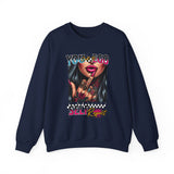 You Ego, Self Respect sweatshirt | Graphic woman flipping middle finger, neon text