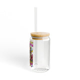 *EXCLUSIVE*MAKE LOVE NOT WAR Motivational Sipper Glass - 16oz with Tattoo-Inspired Design