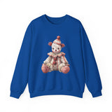 Vintage Rag Doll Clown Sweatshirt | Cute Sitting Clown Illustration
