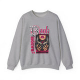 Baddie Book Graphic Sweatshirt | Gothic Pink Lips, Hand Tattoo Illustration