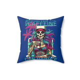 I Have More Problems Than Caffeine Can Handle - Colorful Skull Decor Pillow - 'Selfless: Make Your Life Extraordinary'
