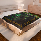 Haunted Heartbeats, Stitched Together Cursed for Life Velveteen Plush Blanket