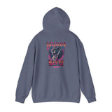 Dream Maker Skeleton Angel Hoodie ON THE BACK OF THE HOODIE | Neon Gothic Wings, Retro Vaporwave