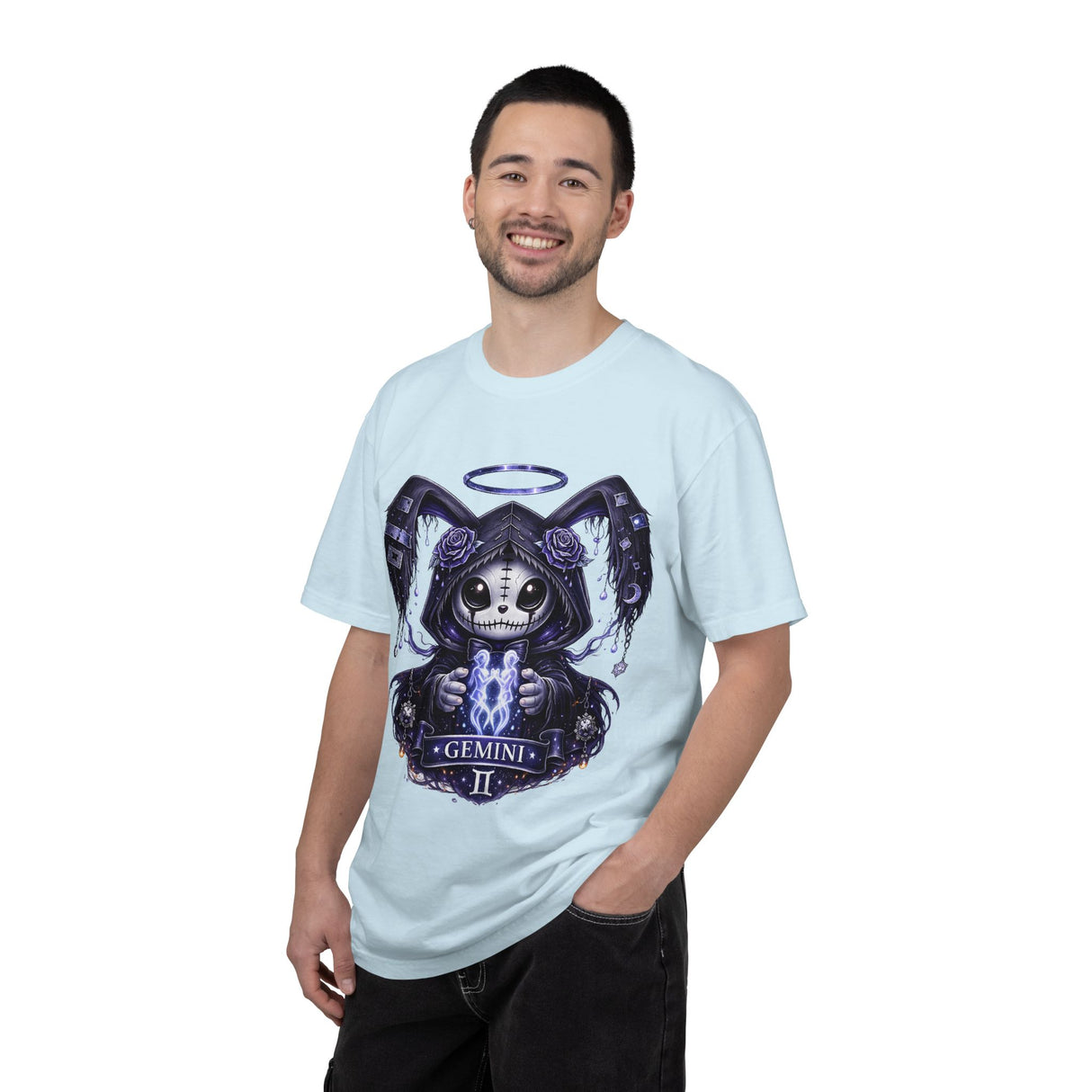 Gemini Skull Reaper T-shirt | Zodiac Twins Illustration