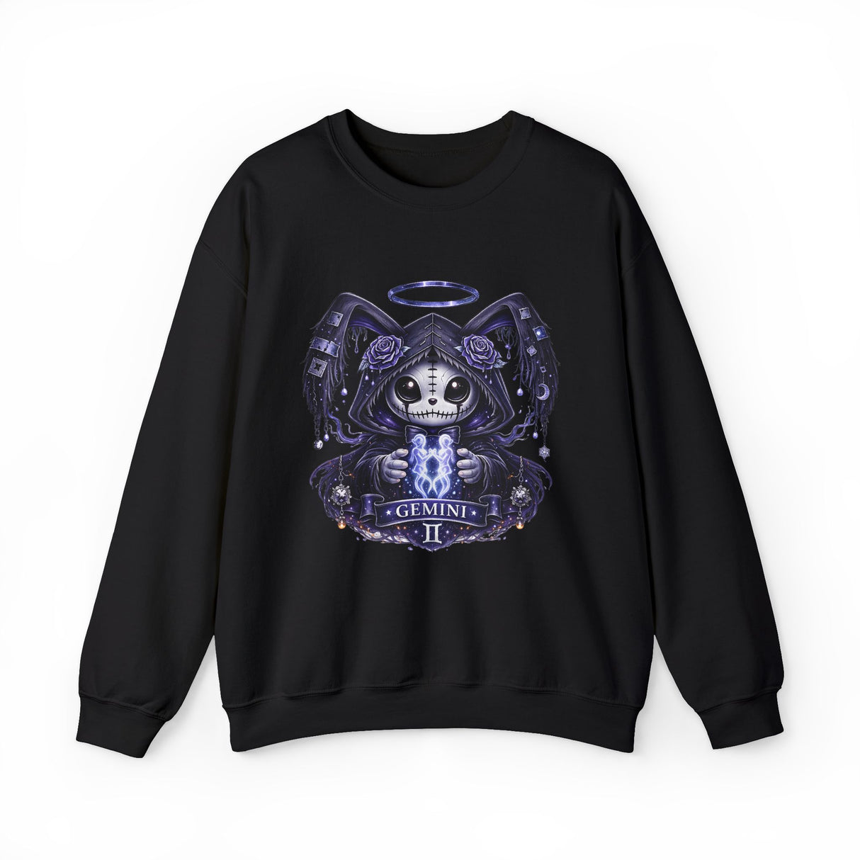 Gemini Skull Angel sweatshirt | Zodiac Twins Crewneck