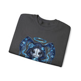 Aquarius Grim Reaper Zodiac Crewneck Sweatshirt | Water Bearer Hoodie Art