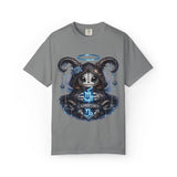 Capricorn Goat Skull Illustration T-shirt | Zodiac Astrology Shirt