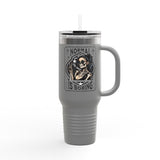 "Normal is Boring" Insulated Travel Mug, 40oz - Fun & Unique Design for Coffee Lovers