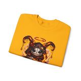 Fiery Sagittarius Ram Skull sweatshirt | Astrology Zodiac Crewneck