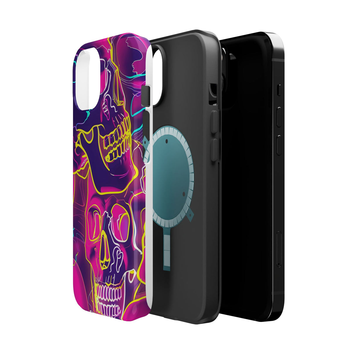 Neon Skulls ONE - Magnetic Tough Cases - Edgy Phone Protection for Bold Style