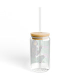*EXCLUSIVE* BIT$H YOU NEED TO NAMASTE OVE THERE - YOGA & OFFENSIVE VIBES - Sipper Glass - 16oz with Tattoo-Inspired Design