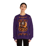 Fiery Sagittarius Ram Skull sweatshirt | Astrology Zodiac Crewneck