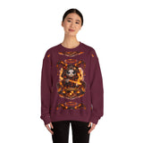 Fiery Sagittarius Ram Skull sweatshirt | Astrology Zodiac Crewneck