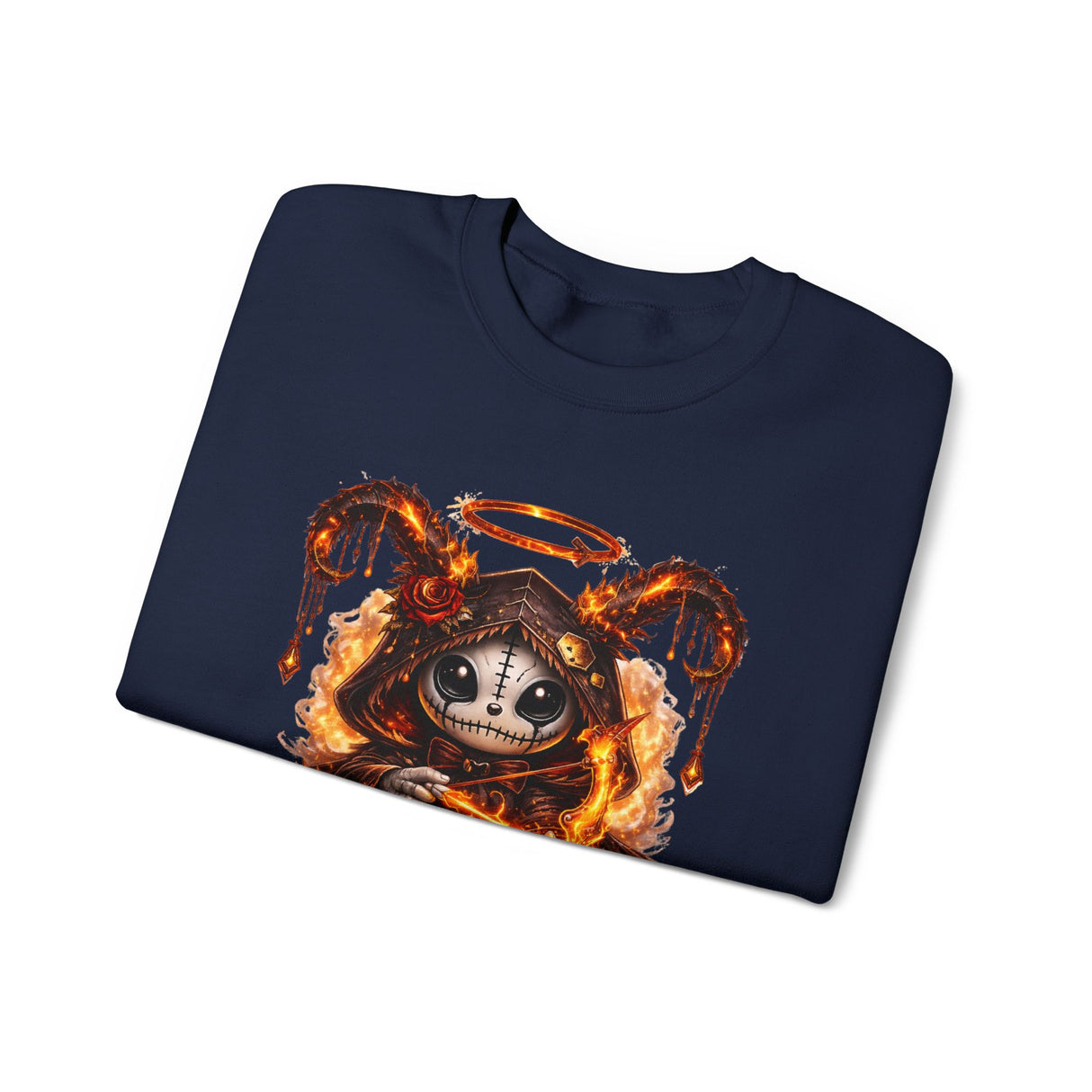 Fiery Sagittarius Ram Skull sweatshirt | Astrology Zodiac Crewneck