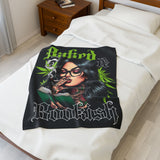 Baked & Bookish - Velveteen Plush Blanket - Cozy Decorative Throw for Home