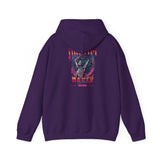 Dream Maker Skeleton Angel Hoodie ON THE BACK OF THE HOODIE | Neon Gothic Wings, Retro Vaporwave