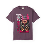 Baddie Book Graphic T-Shirt | Gothic Lip Art, Reading Girl Design