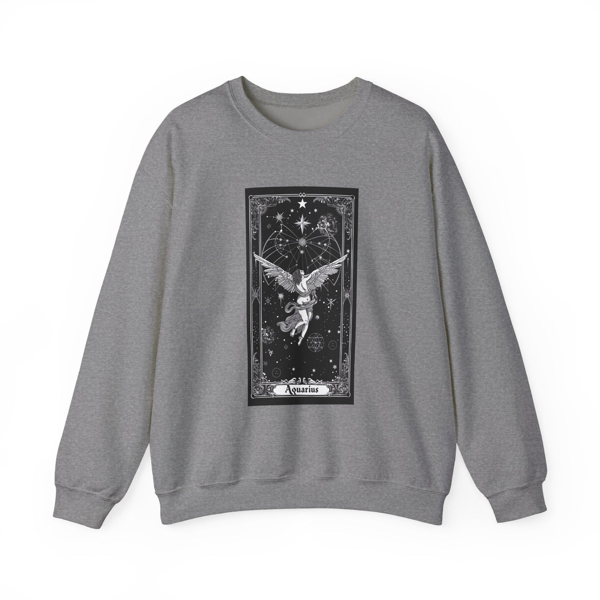 Tarot Angel Illustration Sweatshirt | Mystic Celestial Graphic Crewneck
