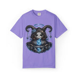 Capricorn Goat Skull Illustration T-shirt | Zodiac Astrology Shirt