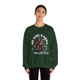 Me and Karma skull woman illustration Crewneck Sweatshirt | Vibe Like That