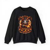 Fiery Sagittarius Ram Skull sweatshirt | Astrology Zodiac Crewneck