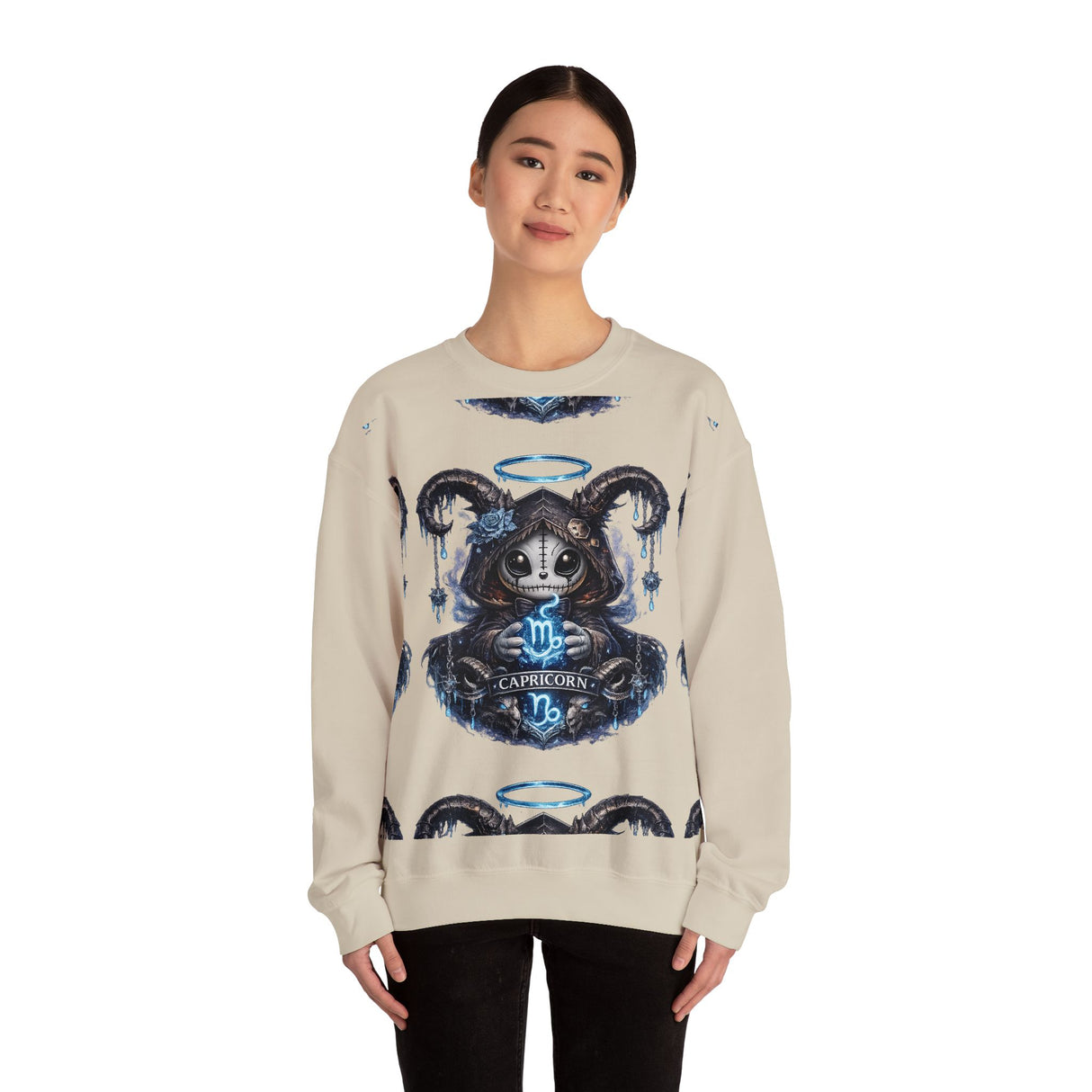 Capricorn Grim Reaper Zodiac sweatshirt | Cute Gothic Astrology Hoodie Alternative
