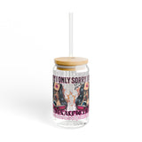 *EXCLUSIVE* SORRY I ONLY DATE FICTIONAL CHARACTERS - BOOK LOVER - Sipper Glass - 16oz with Tattoo-Inspired Design