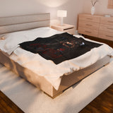 UNTAMED HEARTS - WEREWOLF & TATTED LADY - BOOK LOVERS Velveteen Plush Blanket