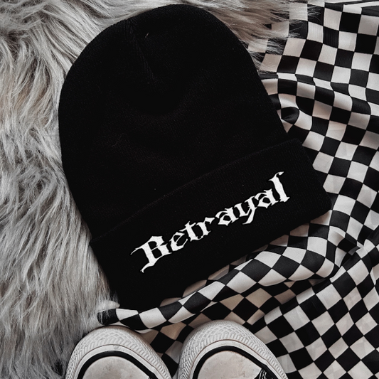 Betrayal Black or Neon Pink Beanie