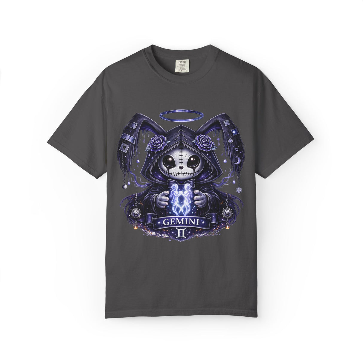 Gemini Skull Reaper T-shirt | Zodiac Twins Illustration