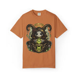 Taurus Ram Headdress Skull T-shirt | Zodiac Astrology Graphic Tee