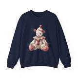 Vintage Rag Doll Clown Sweatshirt | Cute Sitting Clown Illustration