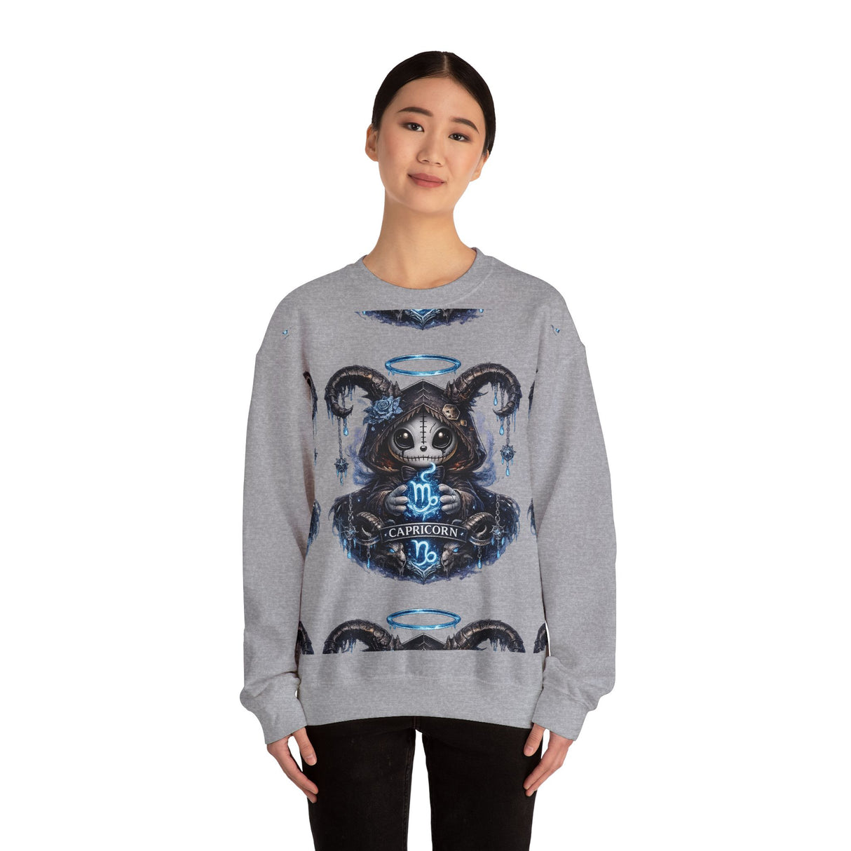 Capricorn Grim Reaper Zodiac sweatshirt | Cute Gothic Astrology Hoodie Alternative