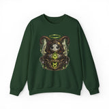 Taurus Dark Cute Goat Spirit Illustration Sweatshirt | Occult, Neon Green Zodiac