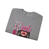 Baddie Book Graphic Sweatshirt | Gothic Pink Lips, Hand Tattoo Illustration