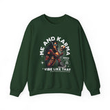 Me and Karma skull woman illustration Crewneck Sweatshirt | Vibe Like That