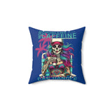 I Have More Problems Than Caffeine Can Handle - Colorful Skull Decor Pillow - 'Selfless: Make Your Life Extraordinary'