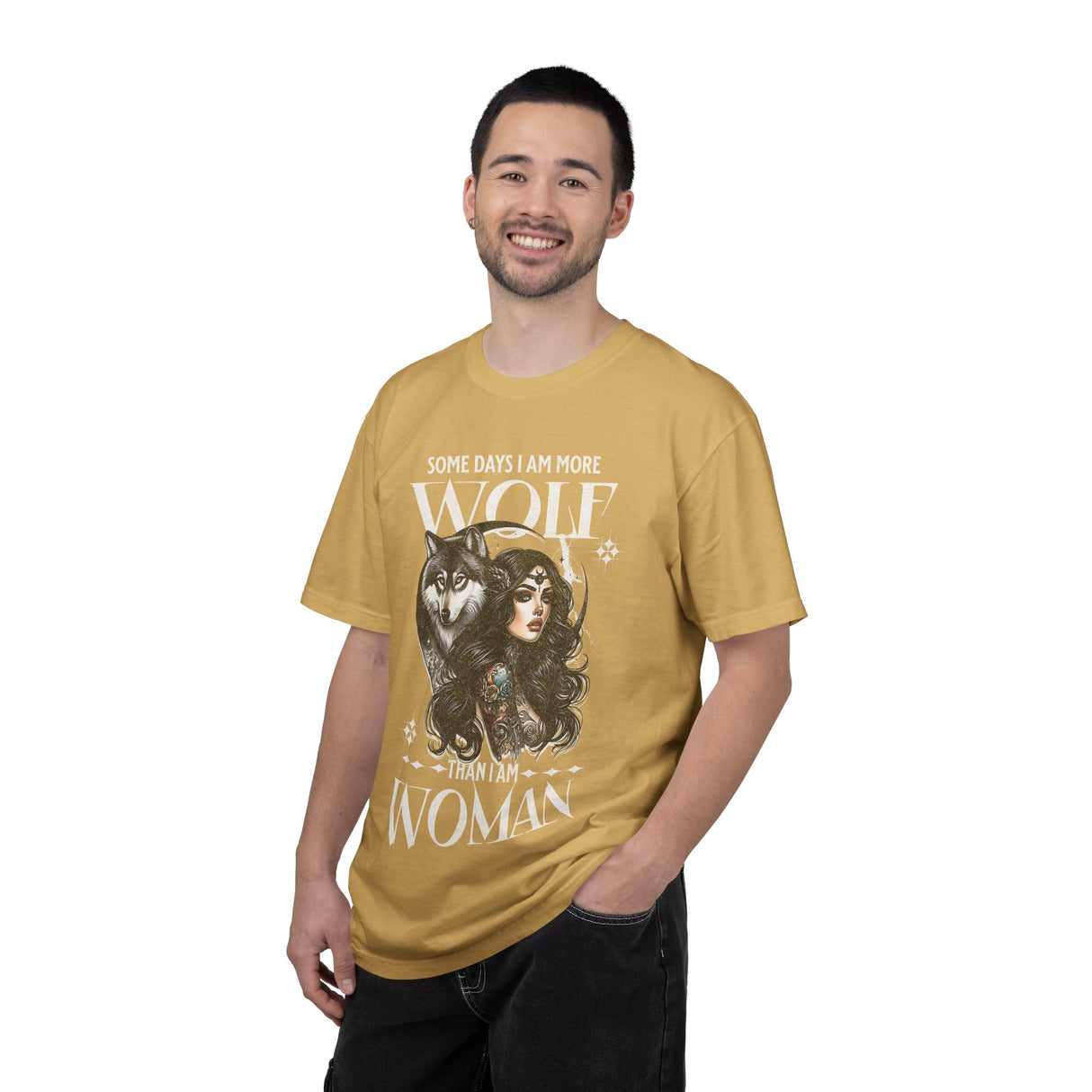 Some Days I Am More Wolf Than I Am Woman T-Shirt | Wolf Woman Illustration
