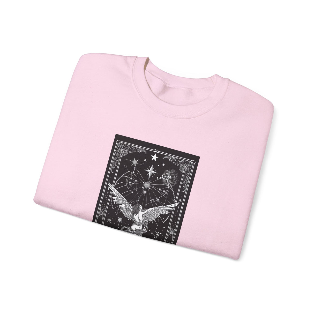 Tarot Angel Illustration Sweatshirt | Mystic Celestial Graphic Crewneck